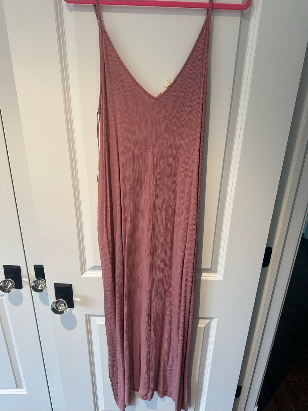 lovestitch Mauve Slip Maxi Dress with V-Neck